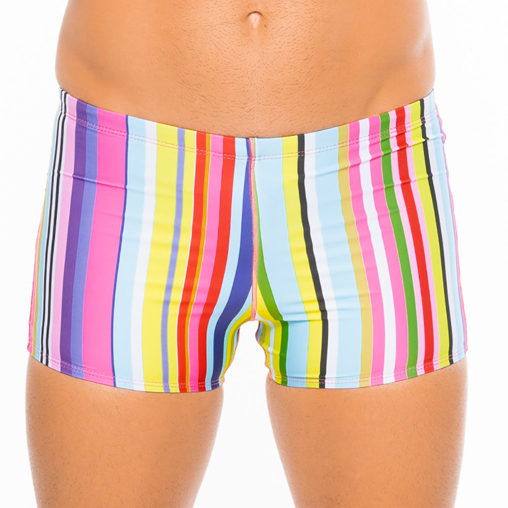 Neon Stripes Square Cut