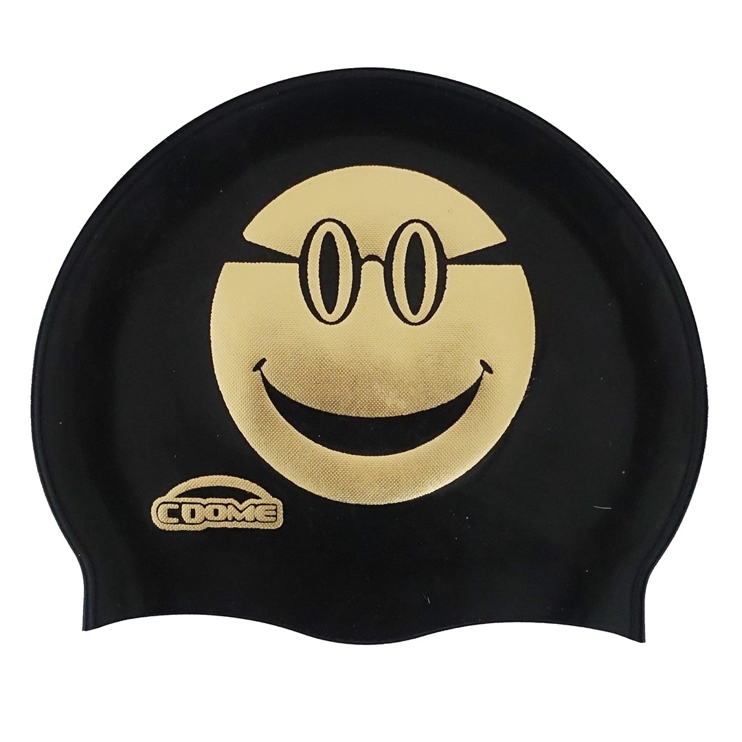 Smiley Face Metallic Black